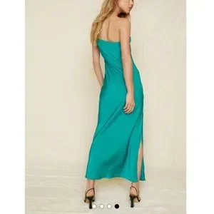 green emerald velvet dress WEIRDLY SLIP JETTA GREEN